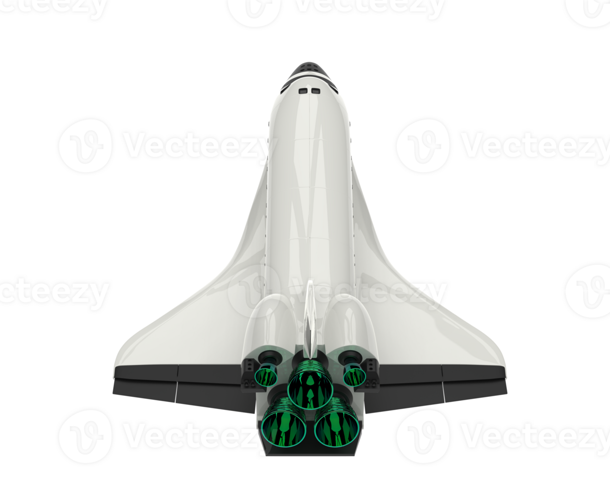Space ship isolated on background. 3d rendering - illustration png