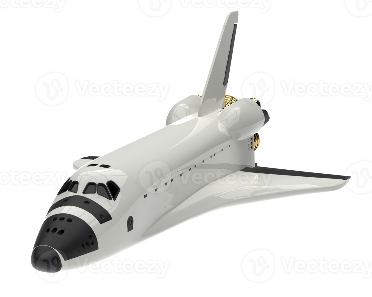 Space ship isolated on background. 3d rendering - illustration png