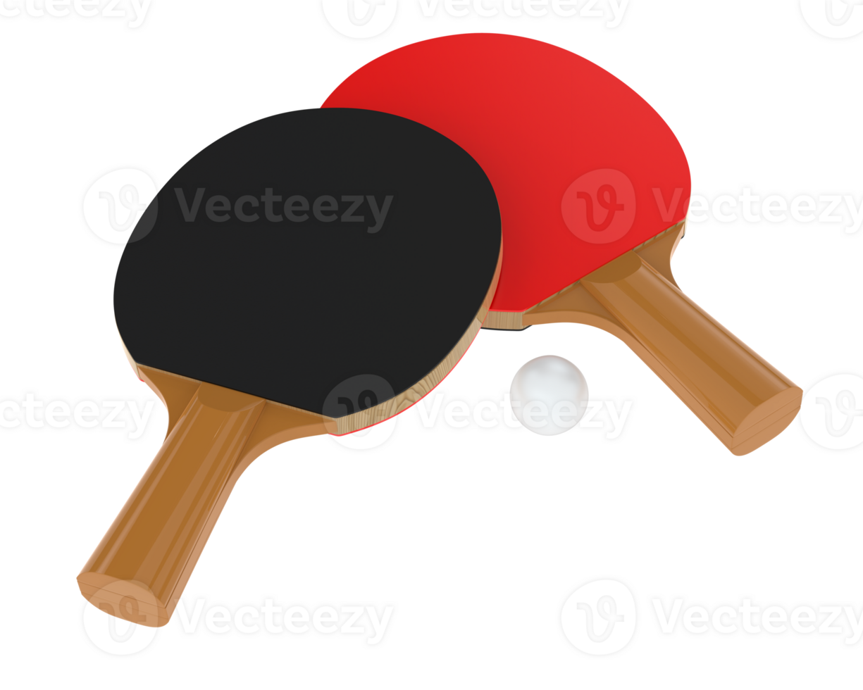 Table tennis paddle isolated on background. 3d rendering - illustration png