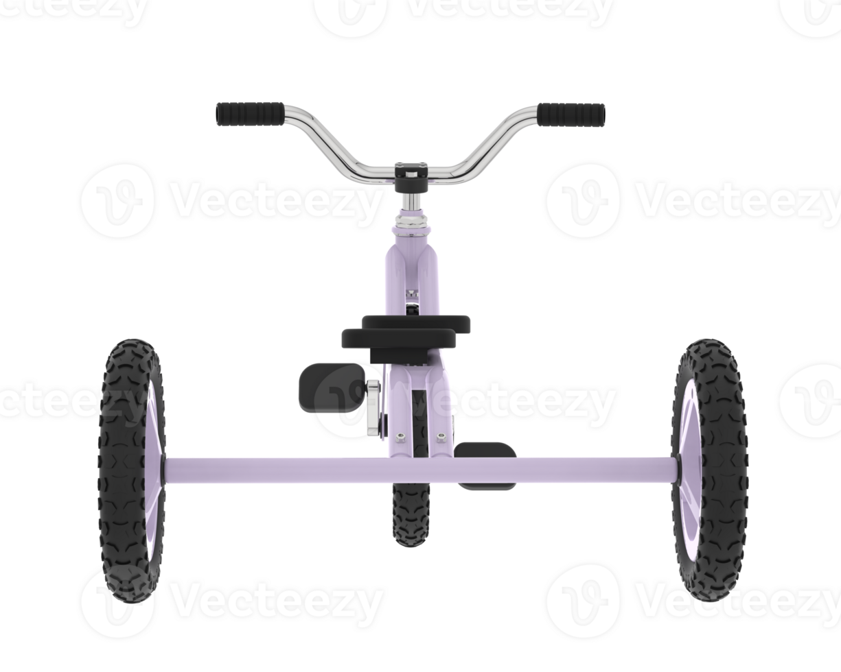 Tricycle isolated on background. 3d rendering - illustration png