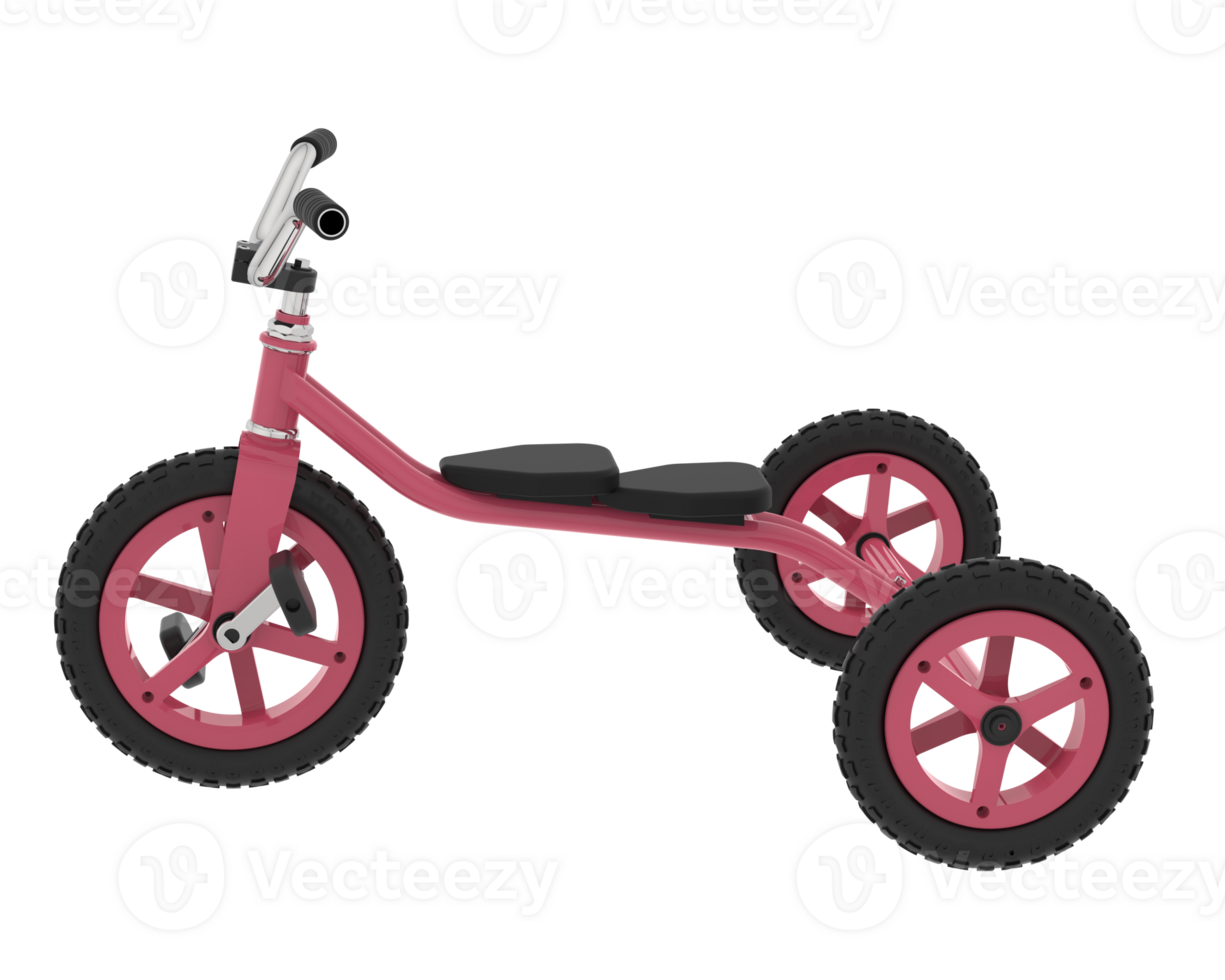 Tricycle isolated on background. 3d rendering - illustration png