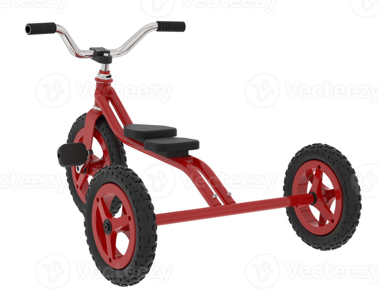 Tricycle isolated on background. 3d rendering - illustration png