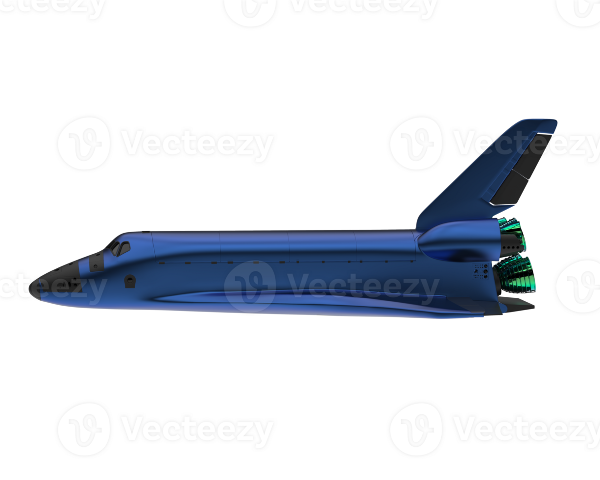 Space ship isolated on background. 3d rendering - illustration png