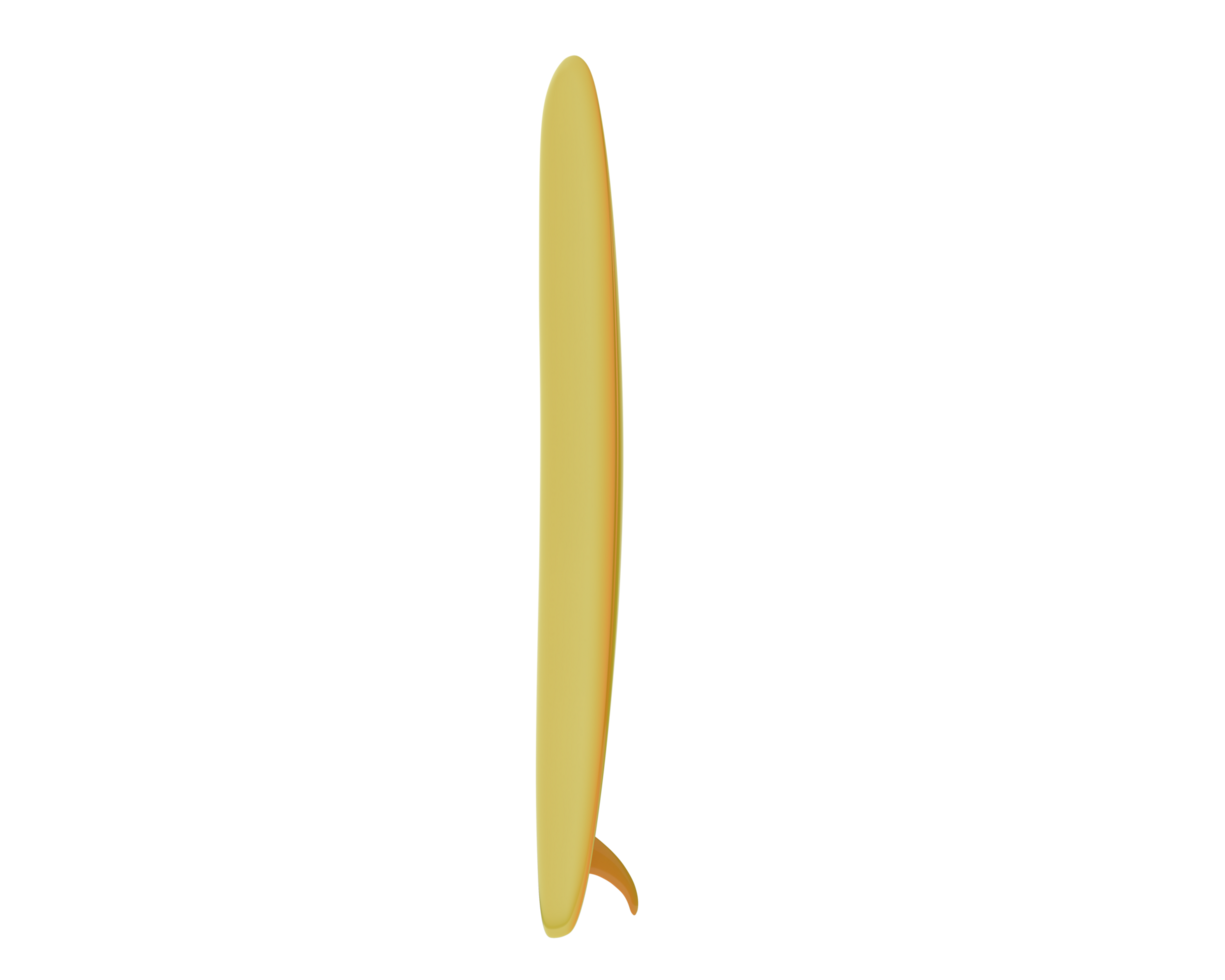 Surf board  isolated on background. 3d rendering - illustration png