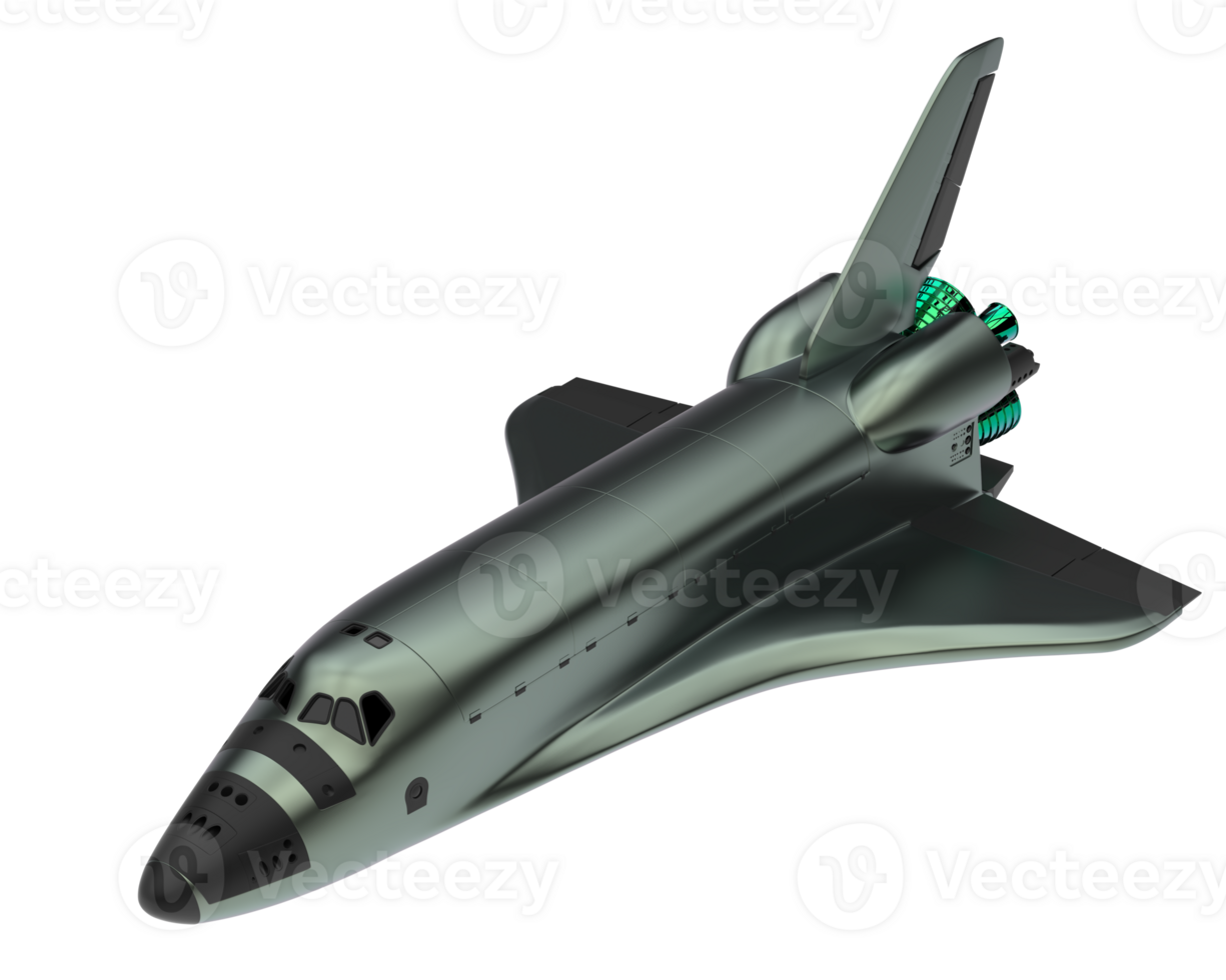 Space ship isolated on background. 3d rendering - illustration png
