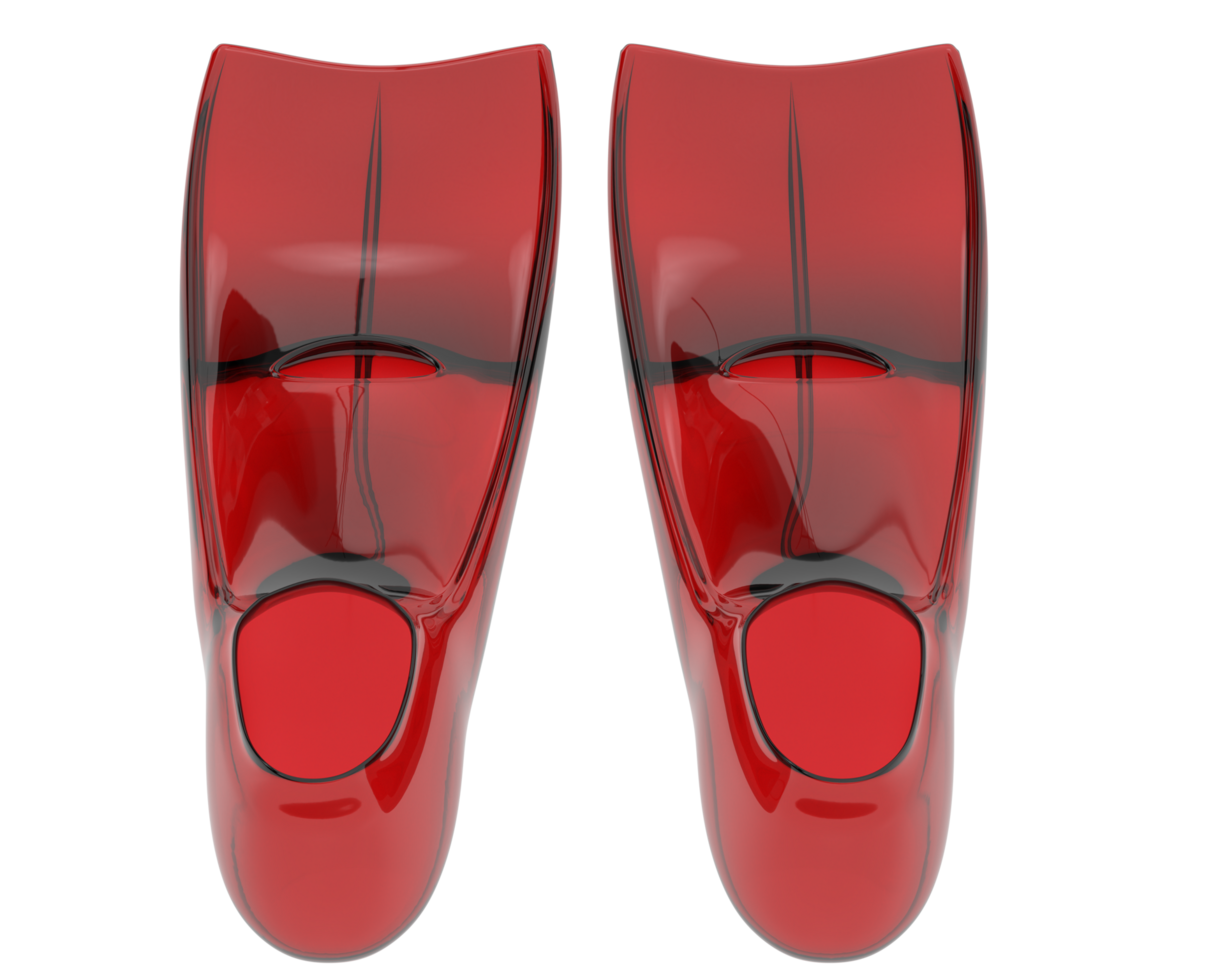 Swim fins isolated on background. 3d rendering - illustration png