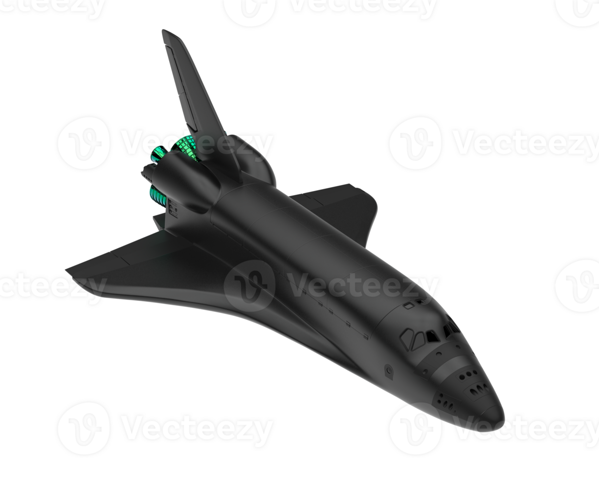 Space ship isolated on background. 3d rendering - illustration png