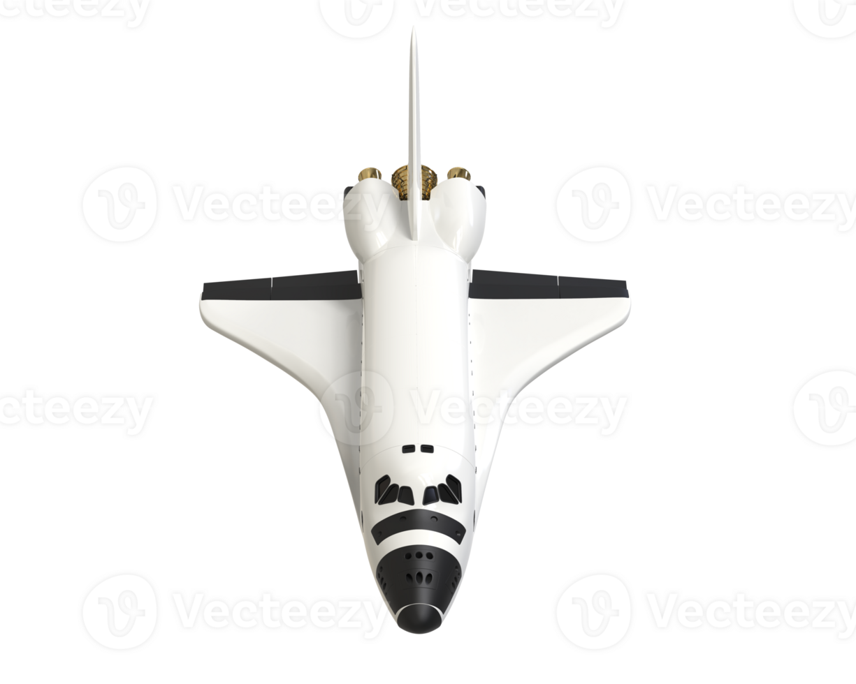 Space ship isolated on background. 3d rendering - illustration png