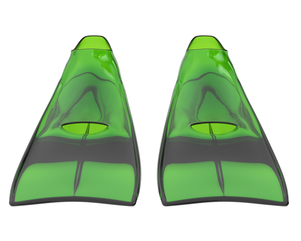 Swim fins isolated on background. 3d rendering - illustration png