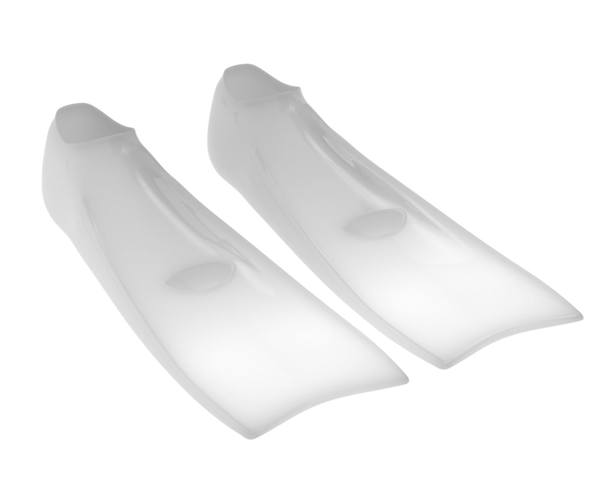 Swim fins isolated on background. 3d rendering - illustration png