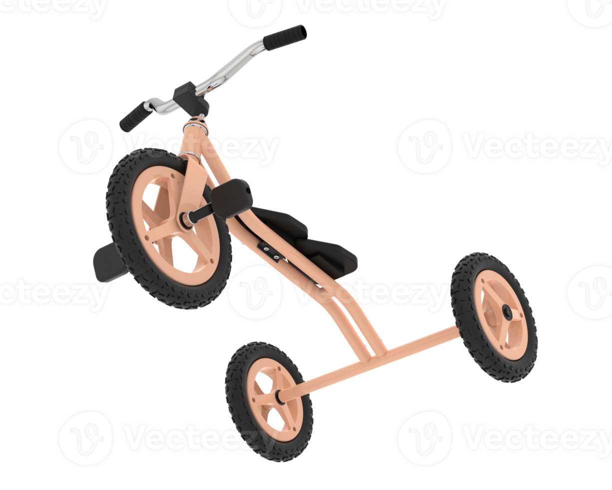 Tricycle isolated on background. 3d rendering - illustration png