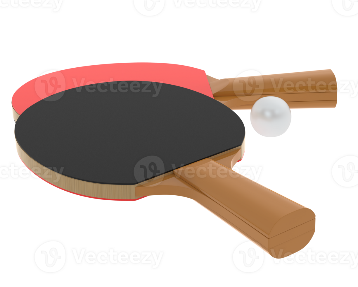 Table tennis paddle isolated on background. 3d rendering - illustration png