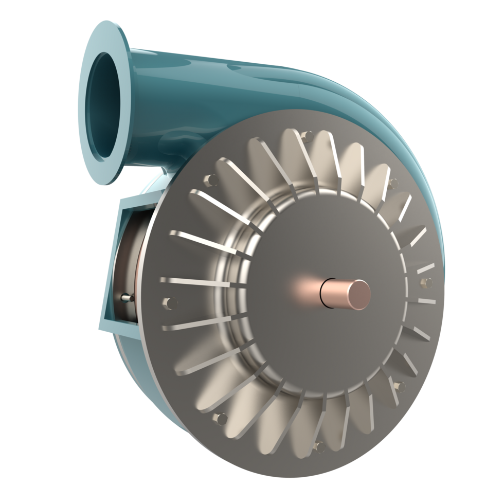 Car engine  turbine isolated on background. 3d rendering - illustration png