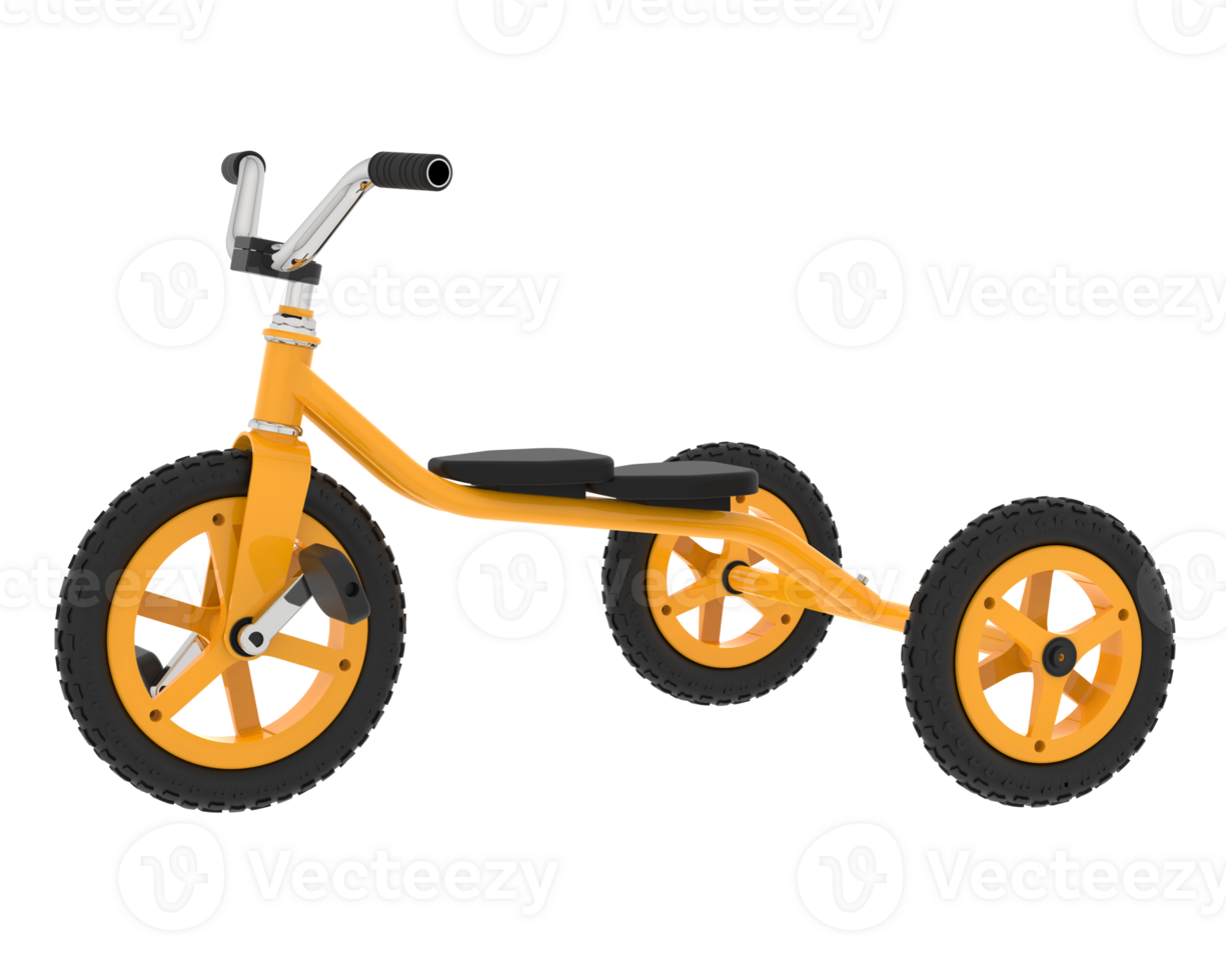 Tricycle isolated on background. 3d rendering - illustration png