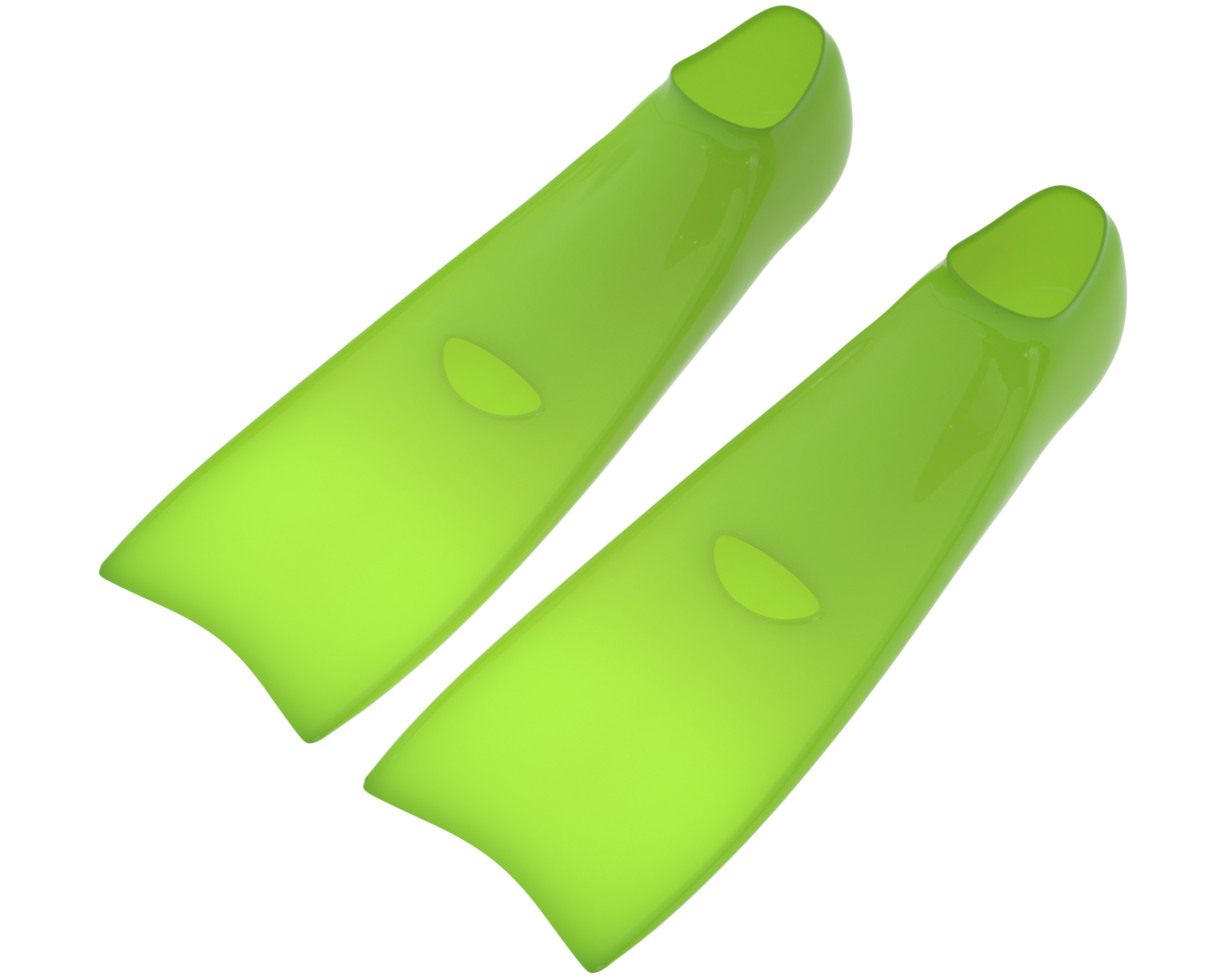 Swim fins isolated on background. 3d rendering - illustration png