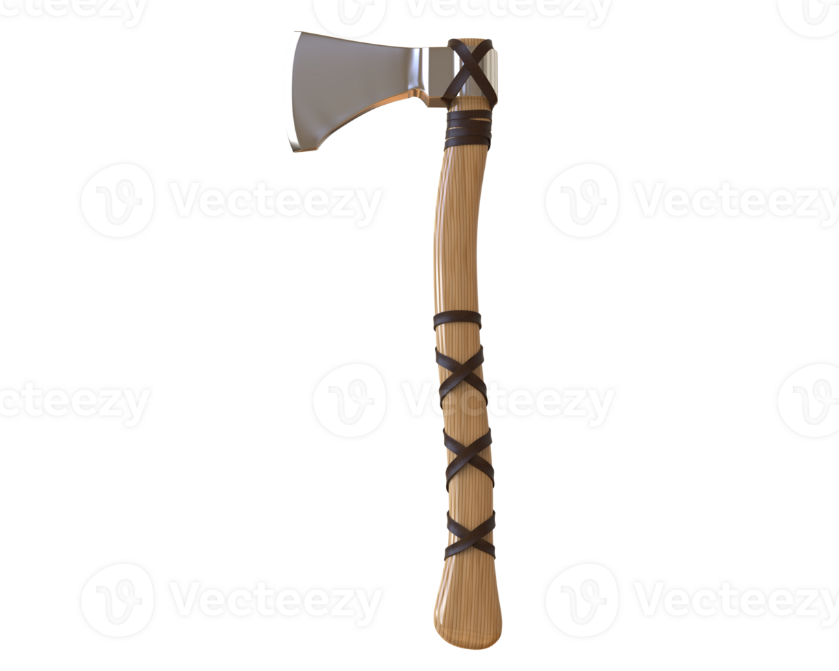 Viking axe isolated on background. 3d rendering - illustration png