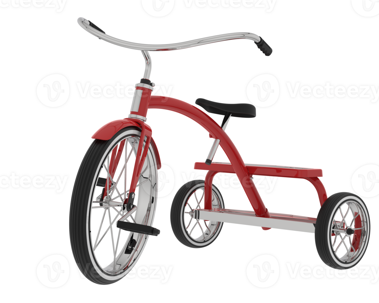 Tricycle isolated on background. 3d rendering - illustration png