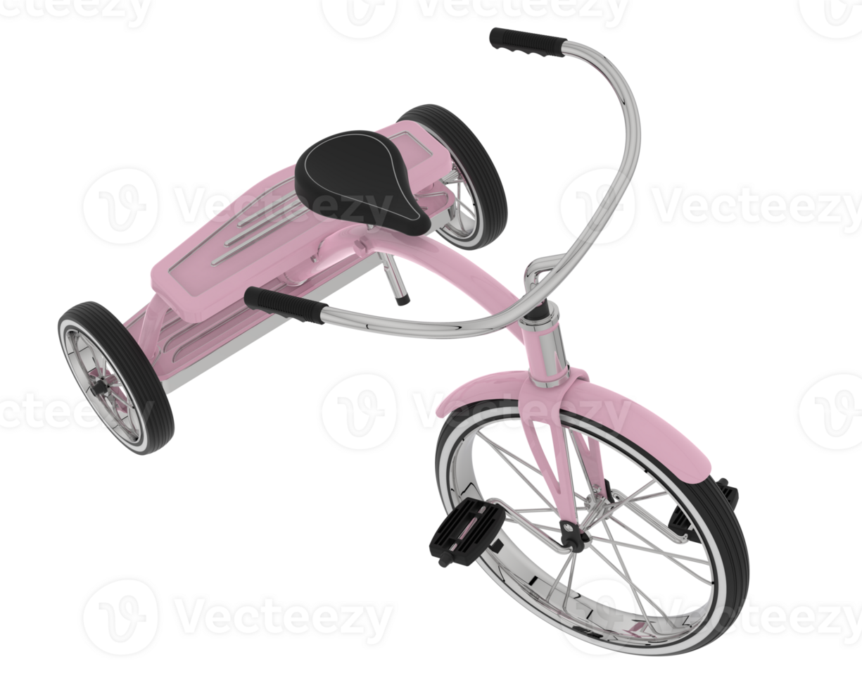 Tricycle isolated on background. 3d rendering - illustration png