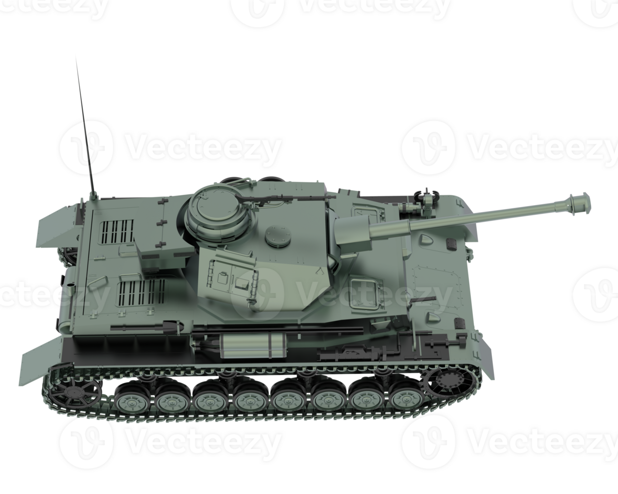 Tank isolated on background. 3d rendering - illustration png