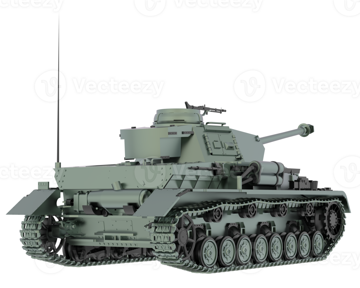 Tank isolated on background. 3d rendering - illustration png