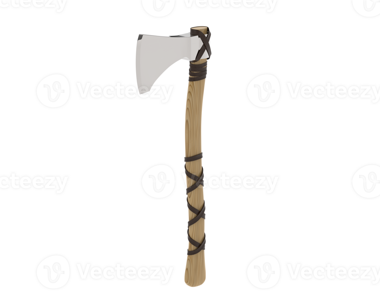 Viking axe isolated on background. 3d rendering - illustration png