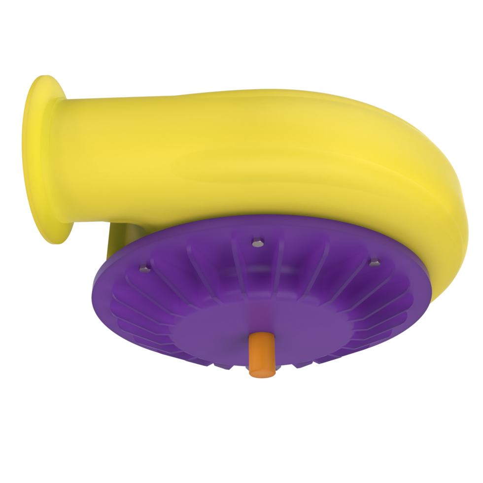 Car engine  turbine isolated on background. 3d rendering - illustration png