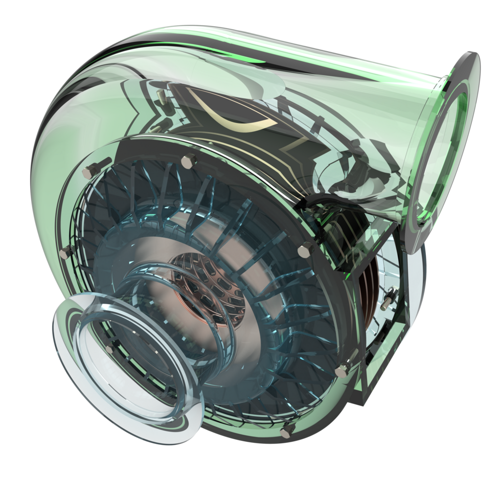 Car engine  turbine isolated on background. 3d rendering - illustration png