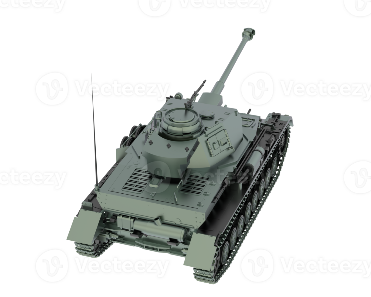 Tank isolated on background. 3d rendering - illustration png
