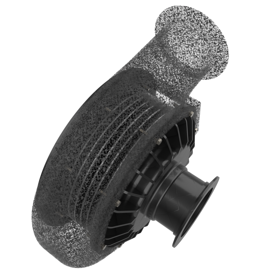 Car engine  turbine isolated on background. 3d rendering - illustration png