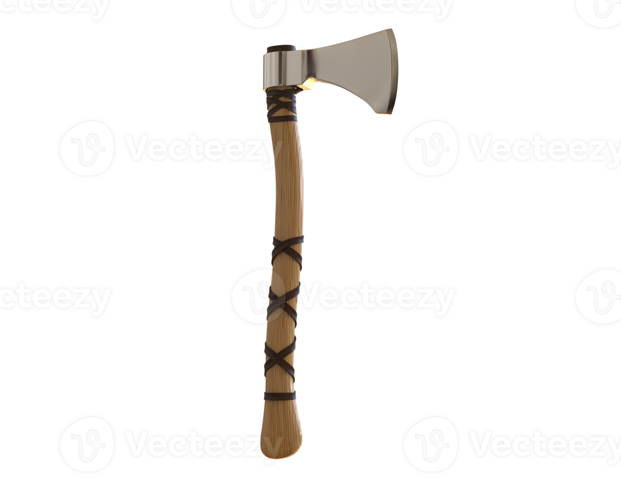 Viking axe isolated on background. 3d rendering - illustration png