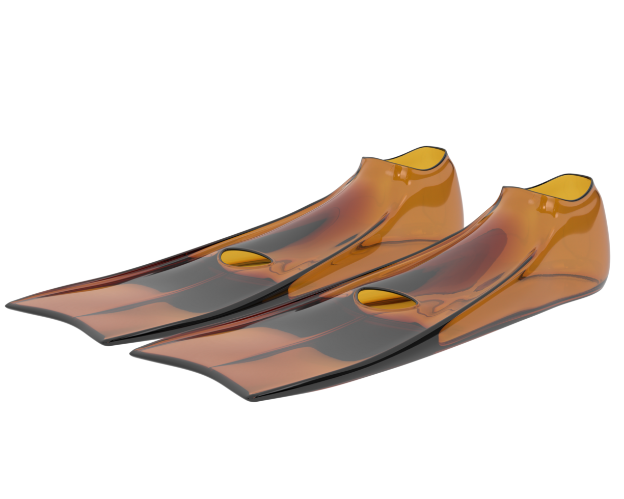 Swim fins isolated on background. 3d rendering - illustration png