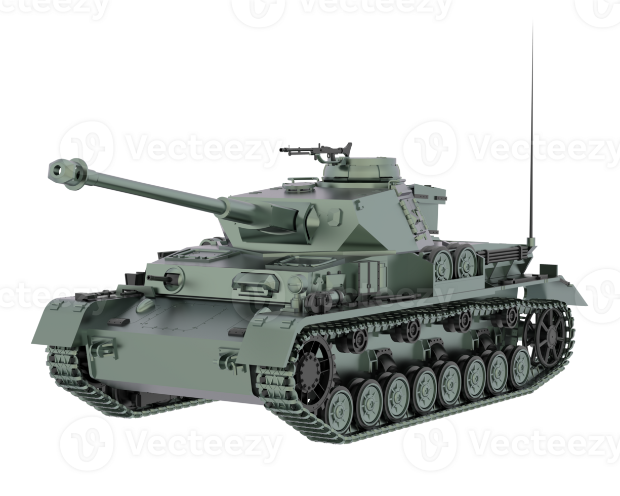 Tank isolated on background. 3d rendering - illustration png