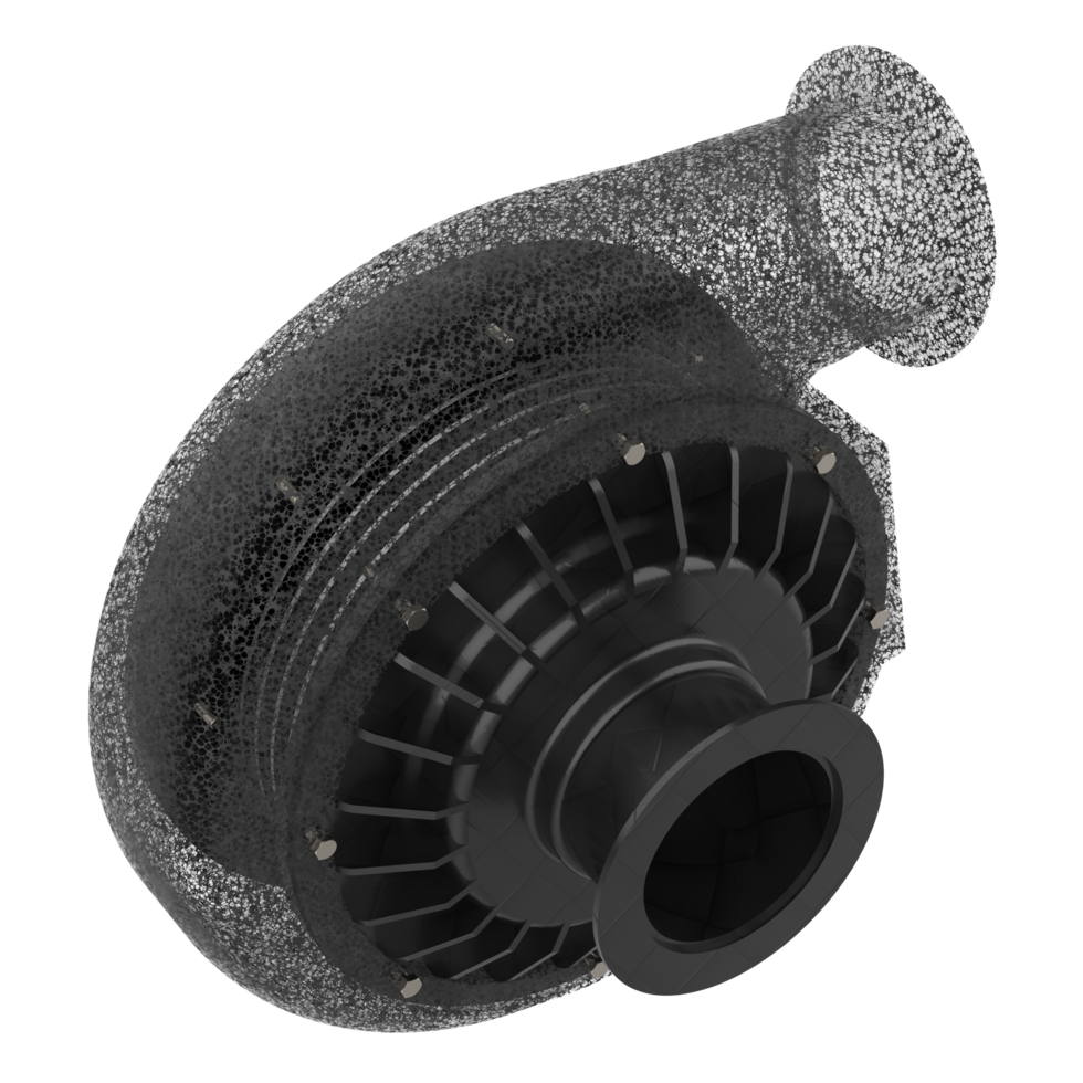 Car engine  turbine isolated on background. 3d rendering - illustration png