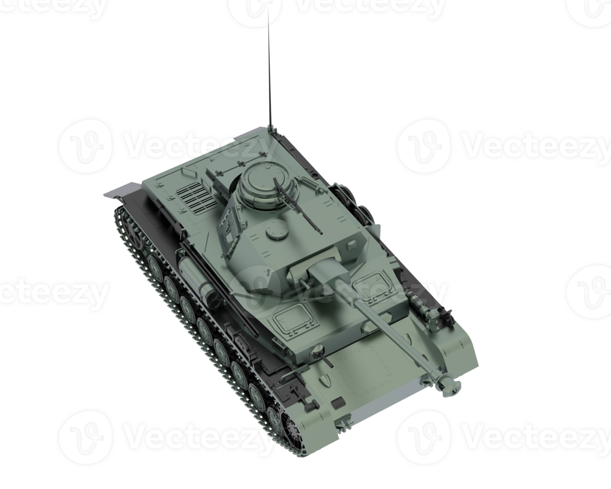 Tank isolated on background. 3d rendering - illustration png