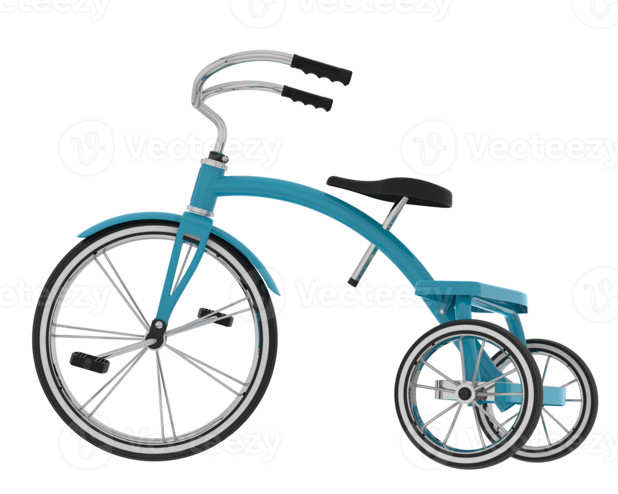 Tricycle isolated on background. 3d rendering - illustration png