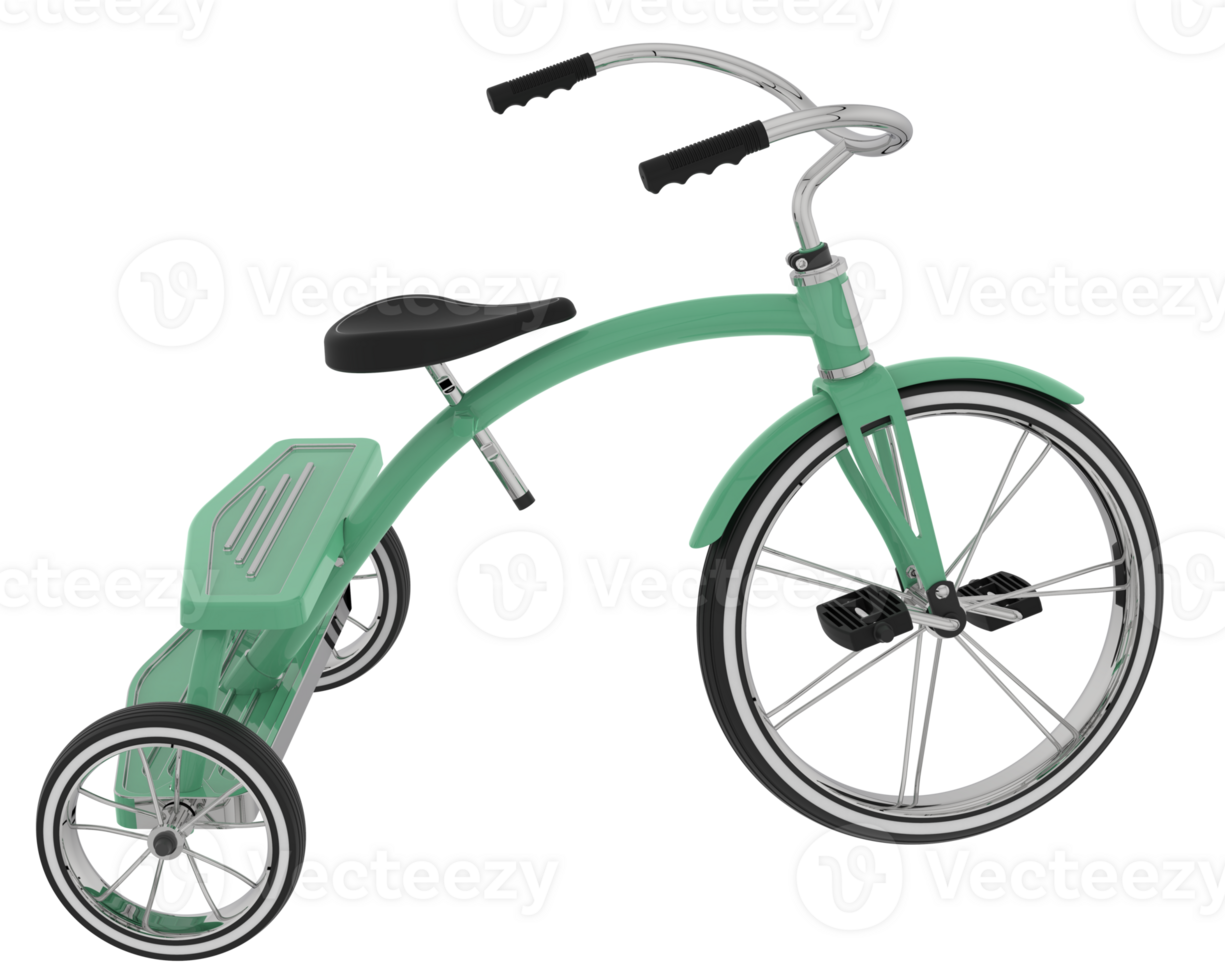 Tricycle isolated on background. 3d rendering - illustration png