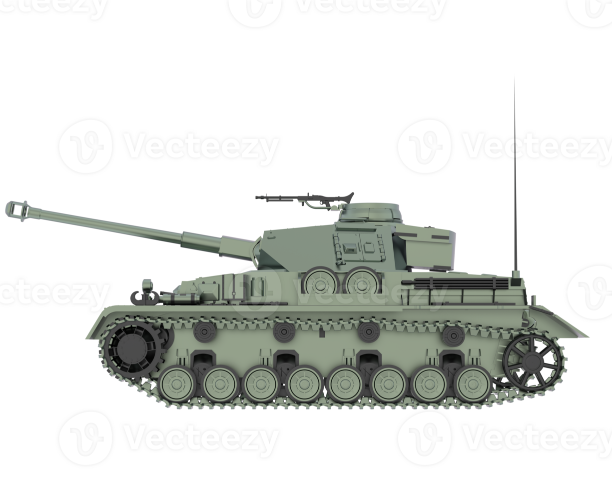 Tank isolated on background. 3d rendering - illustration png