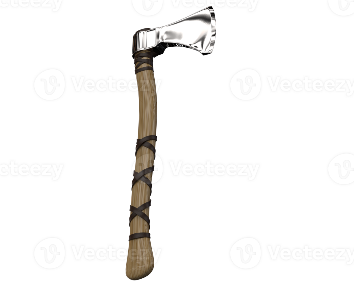 Viking axe isolated on background. 3d rendering - illustration png