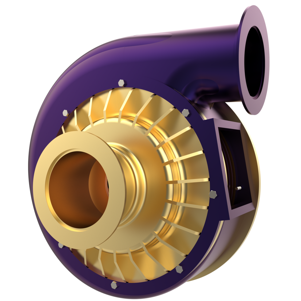 Car engine  turbine isolated on background. 3d rendering - illustration png