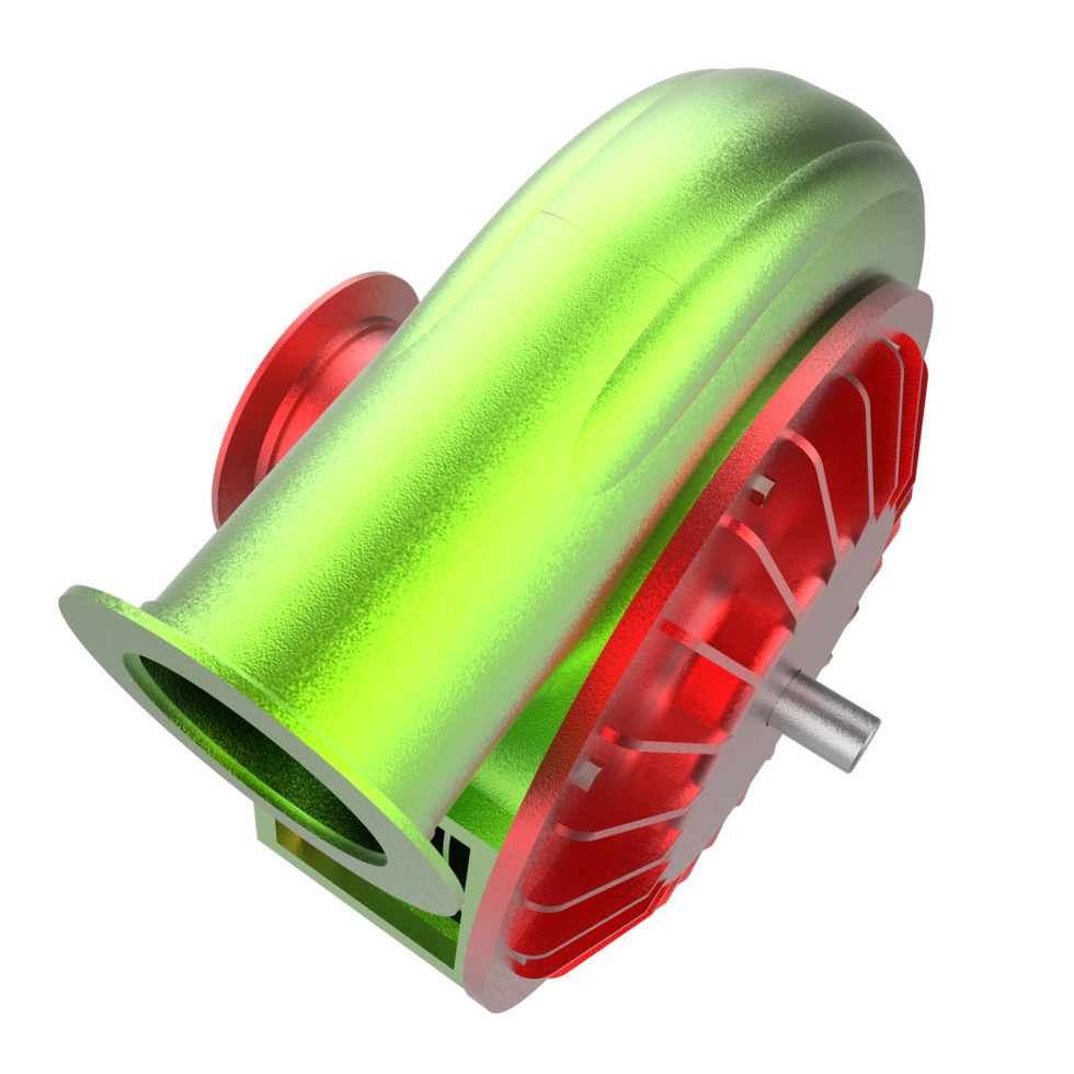 Car engine  turbine isolated on background. 3d rendering - illustration png