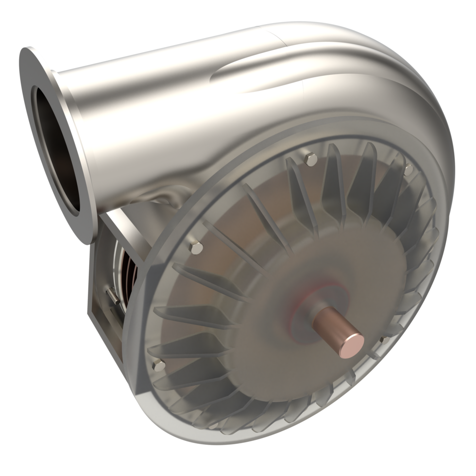 Car engine  turbine isolated on background. 3d rendering - illustration png