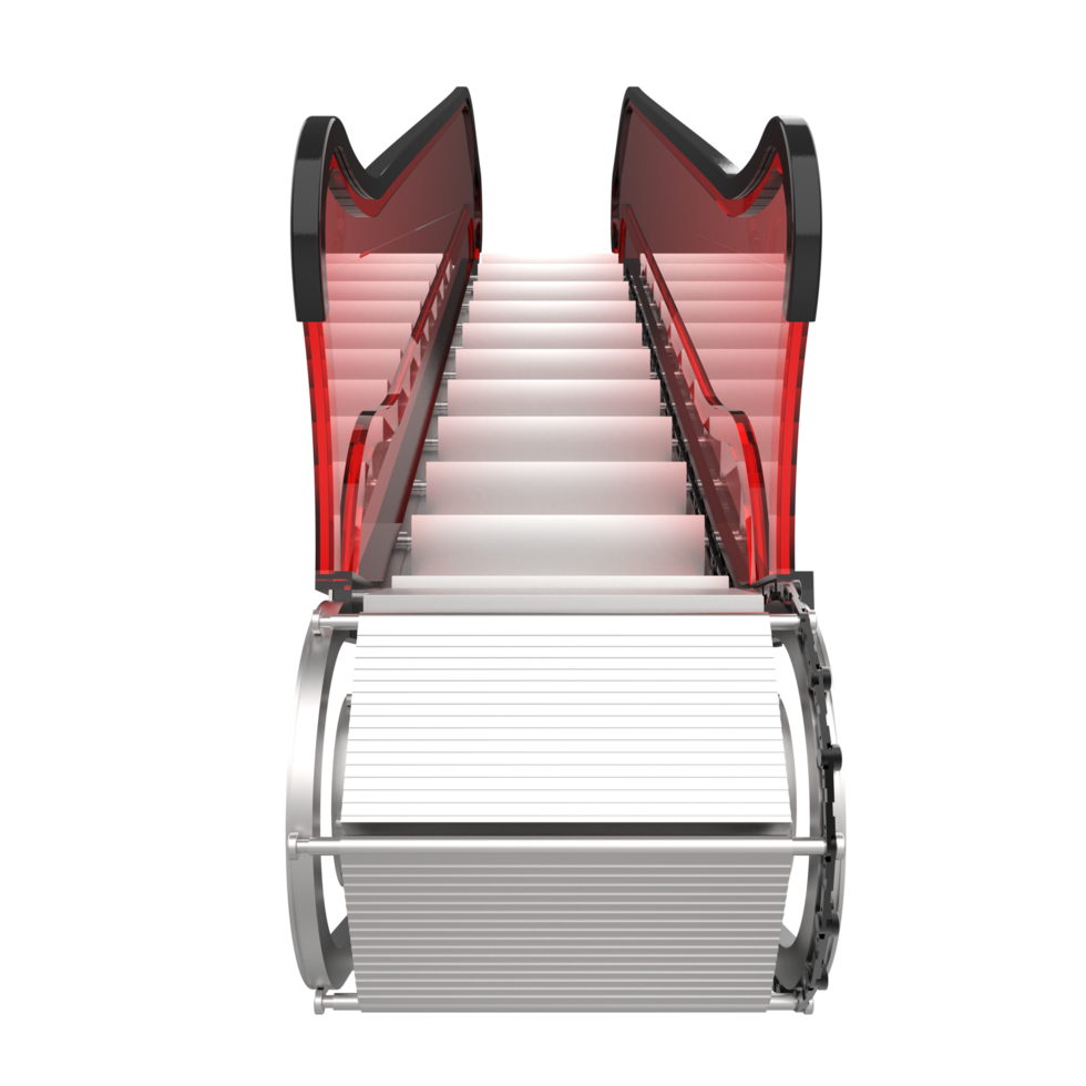 Single escalator isolated on background. 3d rendering - illustration png