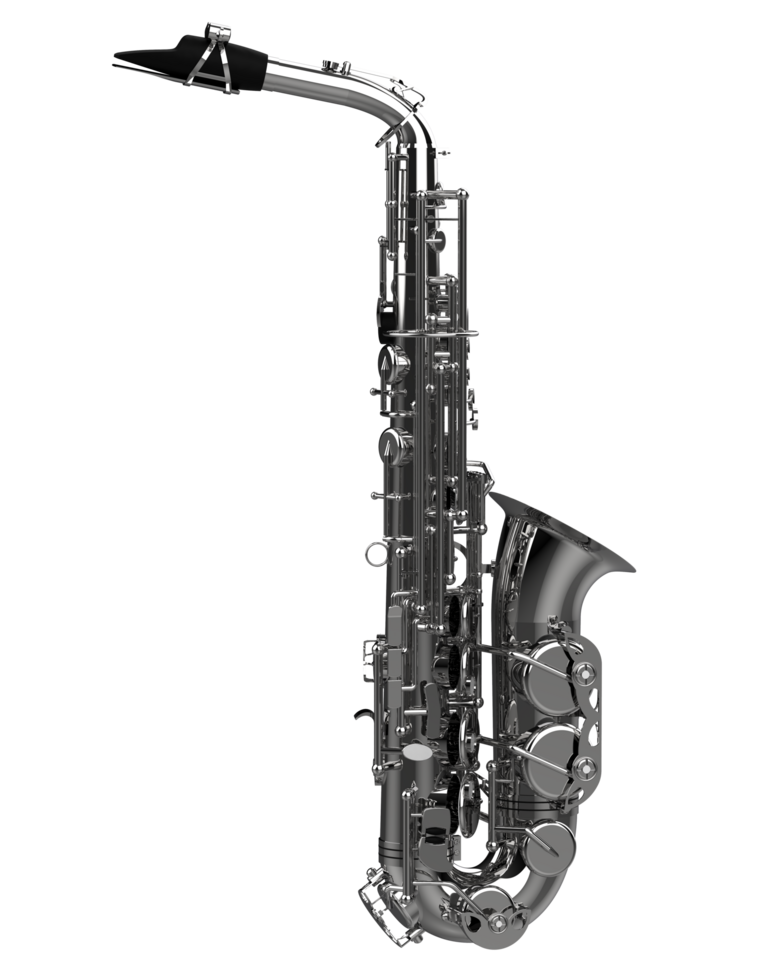 Saxophone isolated on background. 3d rendering - illustration png