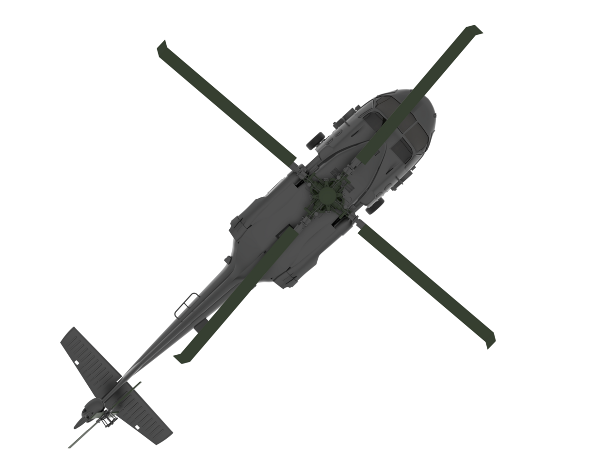 Helicopter isolated on background. 3d rendering - illustration png