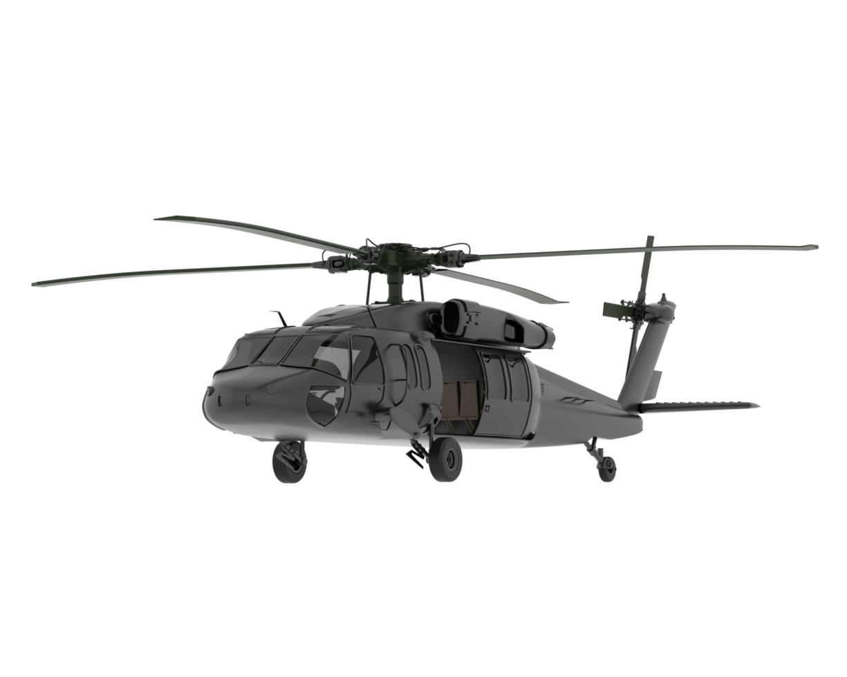 Helicopter isolated on background. 3d rendering - illustration png