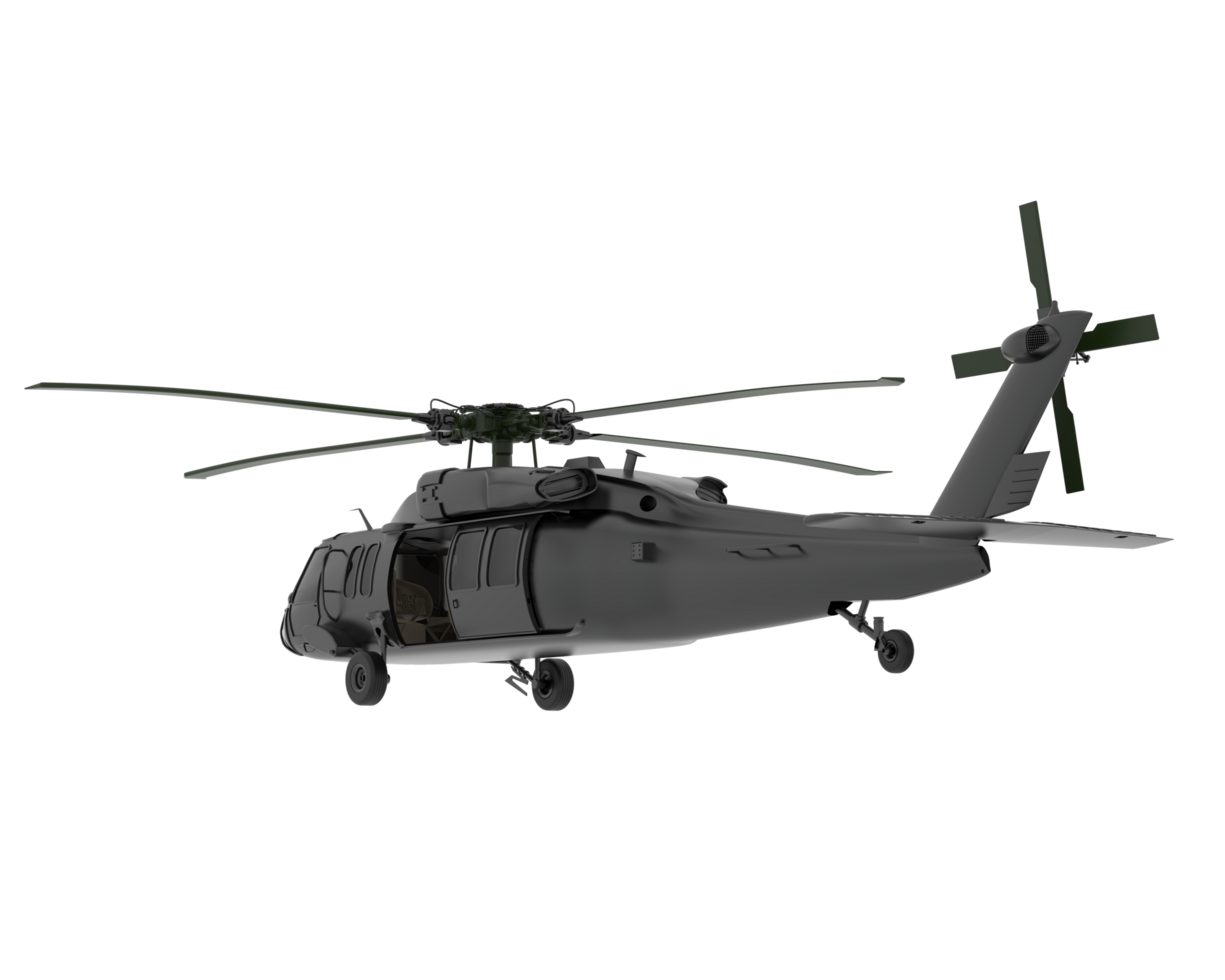 Helicopter isolated on background. 3d rendering - illustration png