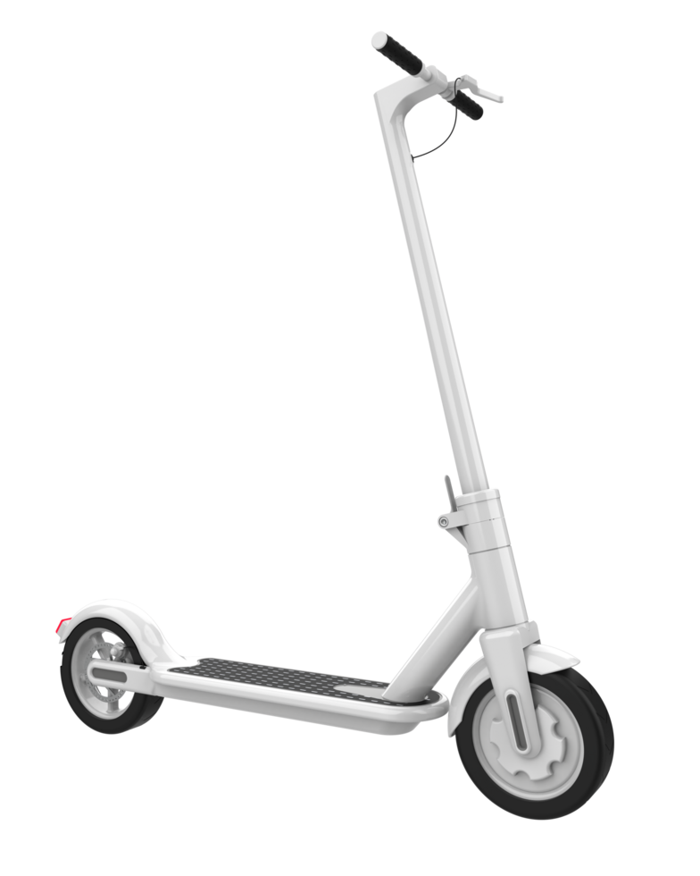 eléctrico scooter aislado en antecedentes. 3d representación - ilustración png