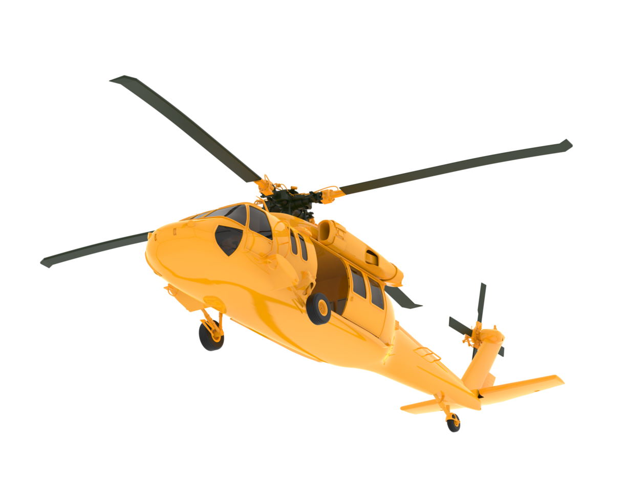 Helicopter isolated on background. 3d rendering - illustration png