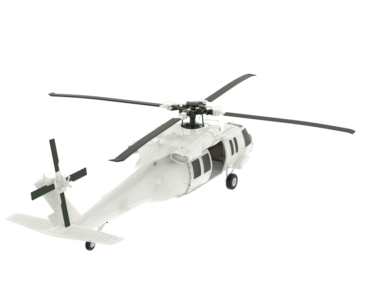 Helicopter isolated on background. 3d rendering - illustration png