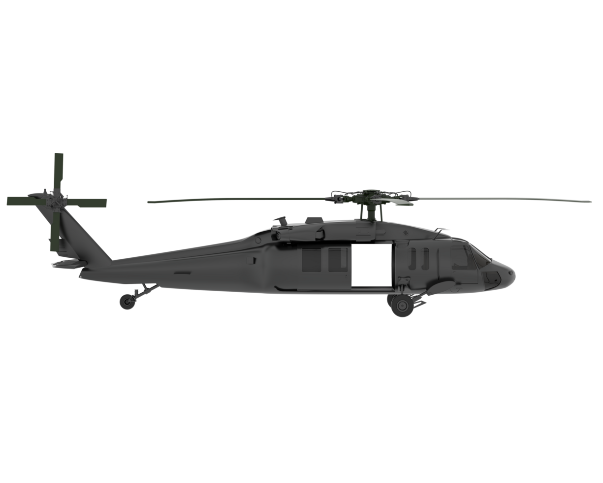 Helicopter isolated on background. 3d rendering - illustration png